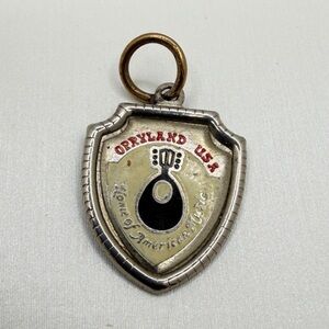 VTG Rosecraft "Opryland USA" 925 PLATED shield enamel charm/pendant!